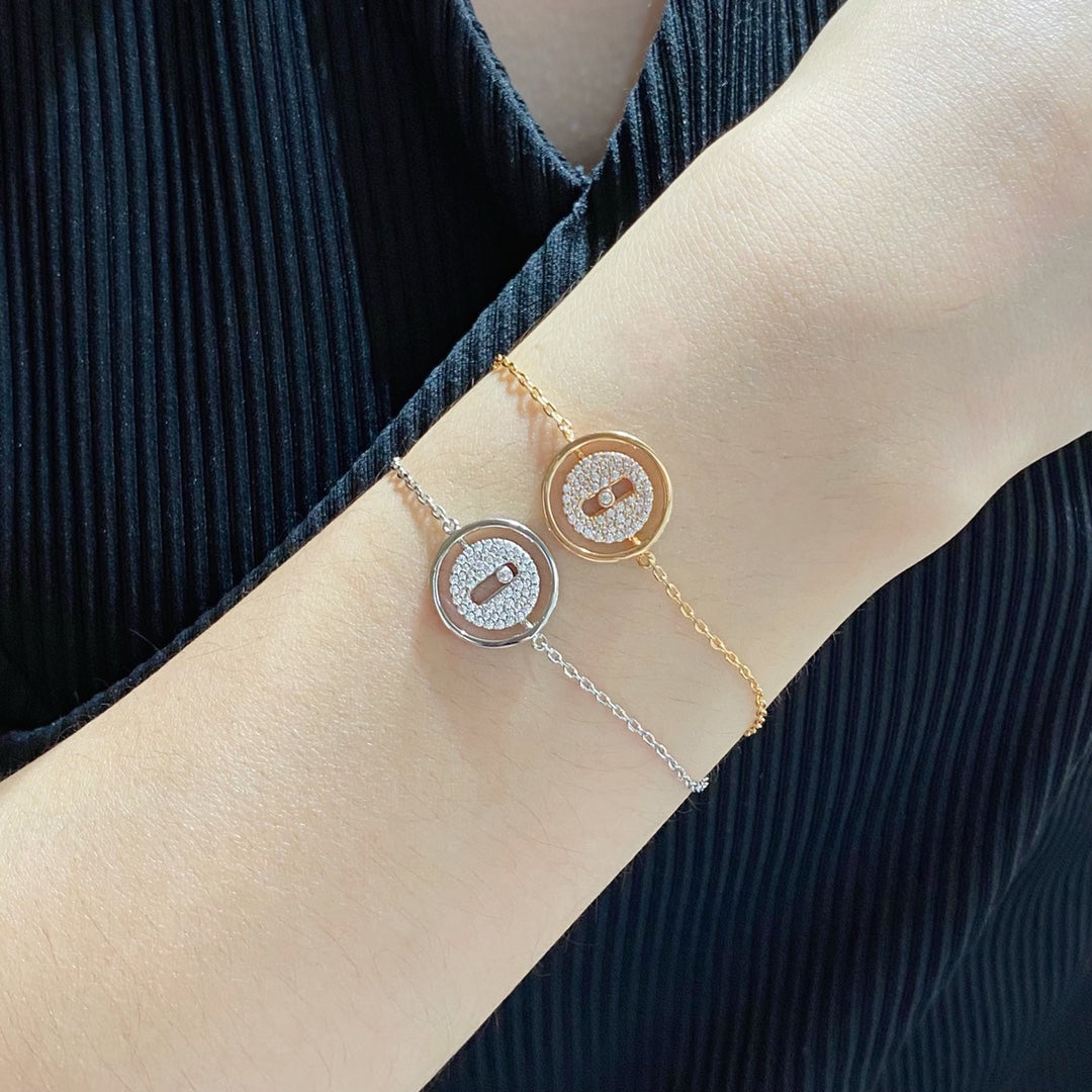 [OAK JURI]LUCKY MOVE DIAMOND PAVED BRACELET
