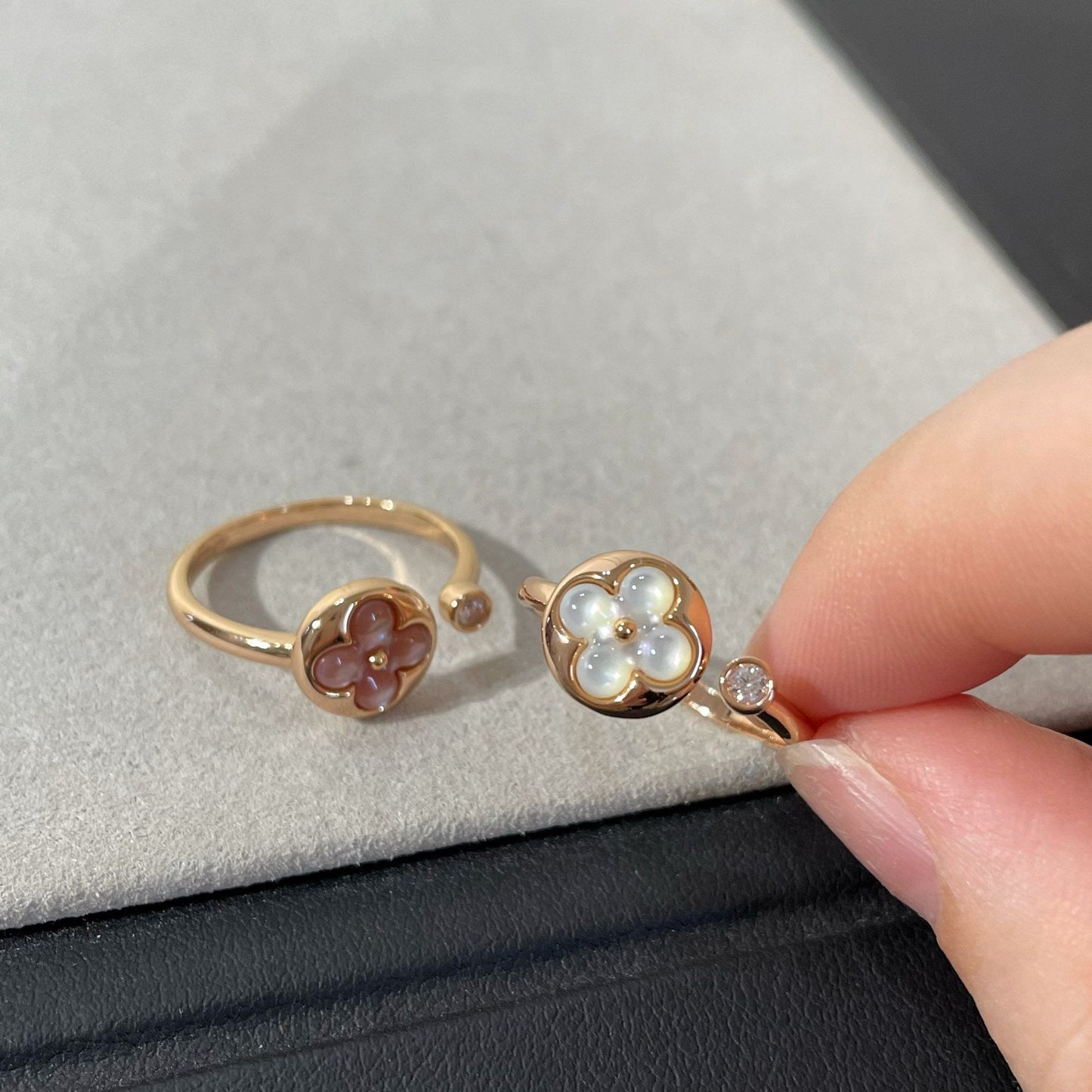 [OAK JURI]SUN 1 DIAMOND PINK MOP RING