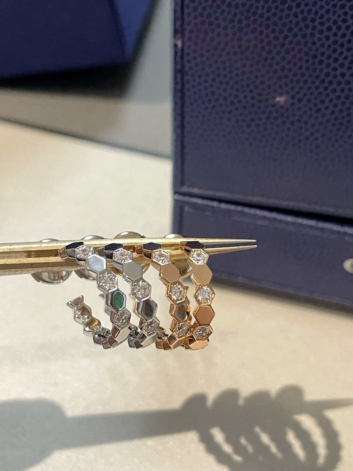 [OAK JURI]Hollow Design Four-Leaf Clover Flower Shape Ring