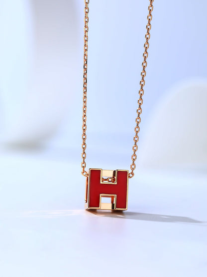 [OAK JURI]H CAGE PINK GOLD NECKLACE