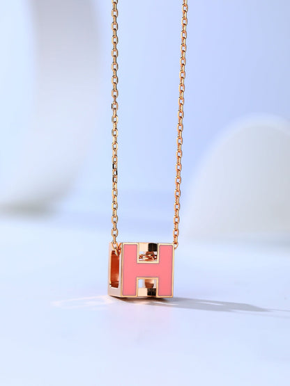 [OAK JURI]H CAGE PINK GOLD NECKLACE