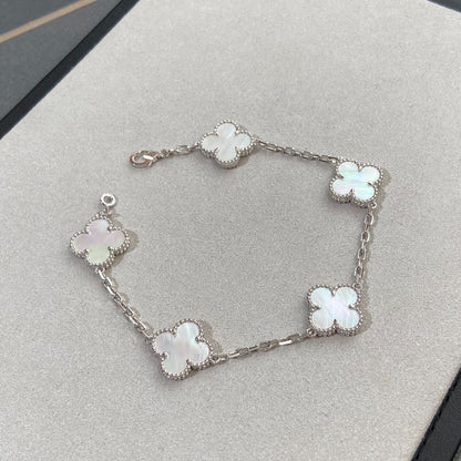 [OAK JURI]CLOVER SILVER MOP 5 MOTIF BRACELET