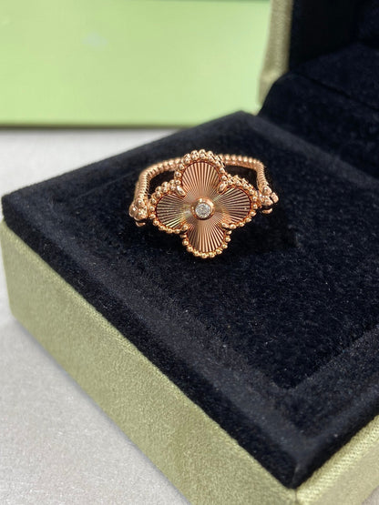 [OAK JURI]CLOVER RIVERSIBLE PINK GOLD RING