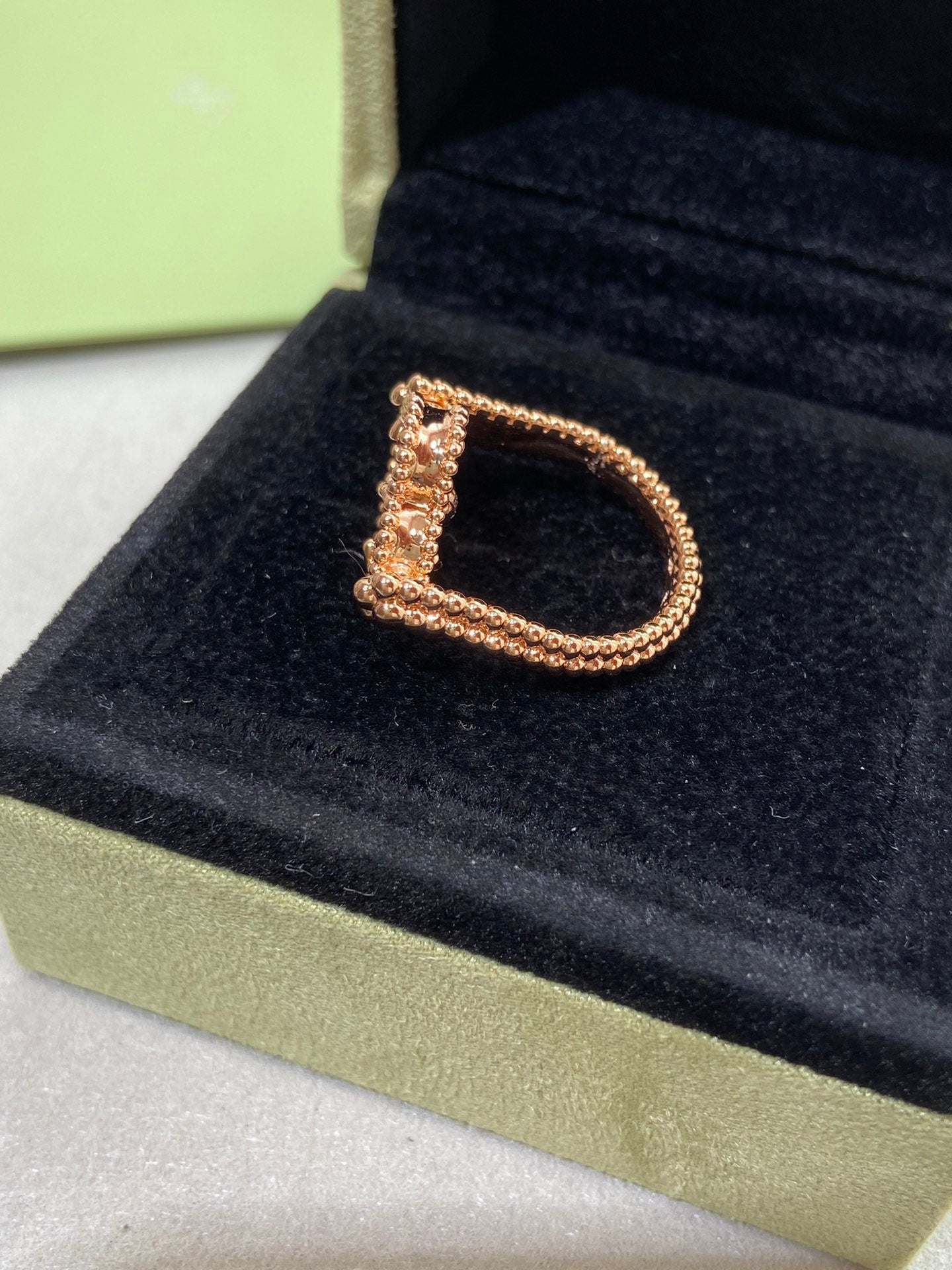 [OAK JURI]CLOVER RIVERSIBLE PINK GOLD RING