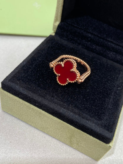 [OAK JURI]CLOVER RIVERSIBLE PINK GOLD RING