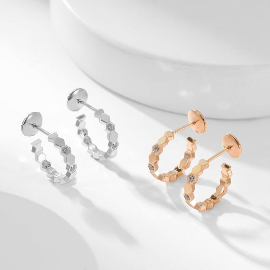 [OAK JURI]BEE LOVE DIAMOND HOOP EARRINGS
