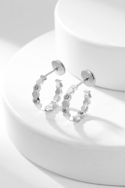 [OAK JURI]BEE LOVE DIAMOND HOOP EARRINGS