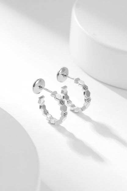 [OAK JURI]BEE LOVE DIAMOND HOOP EARRINGS