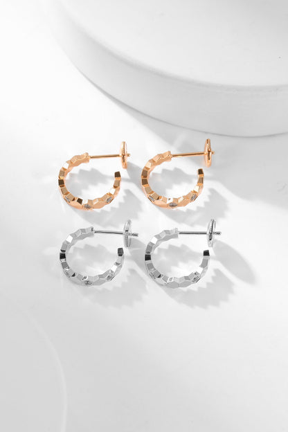 [OAK JURI]BEE LOVE DIAMOND HOOP EARRINGS