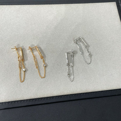 [OAK JURI]CHAINE CHAOS DIAMOND DROP EARRINGS