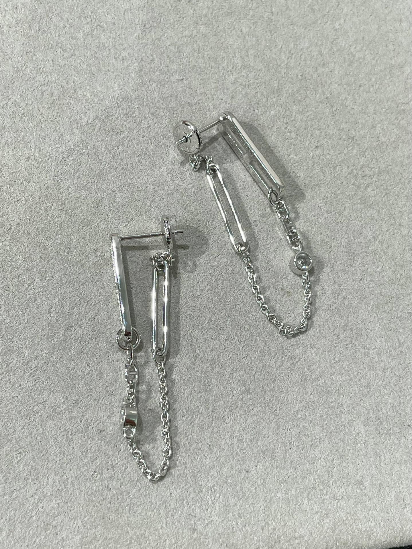 [OAK JURI]CHAINE CHAOS DIAMOND DROP EARRINGS