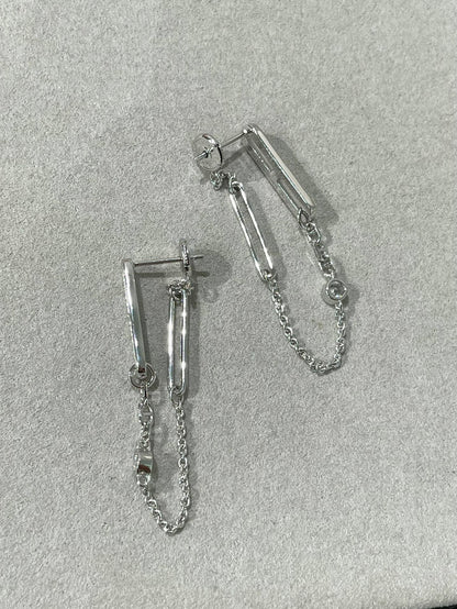 [OAK JURI]CHAINE CHAOS DIAMOND DROP EARRINGS