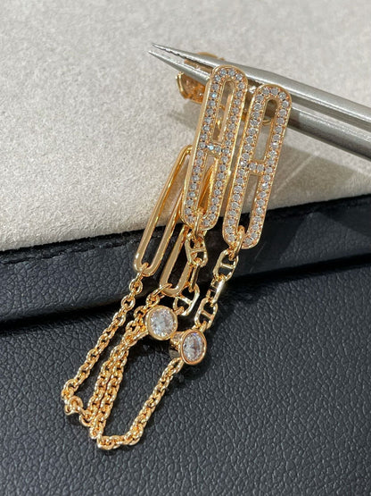 [OAK JURI]CHAINE CHAOS DIAMOND DROP EARRINGS