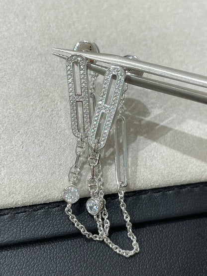 [OAK JURI]CHAINE CHAOS DIAMOND DROP EARRINGS