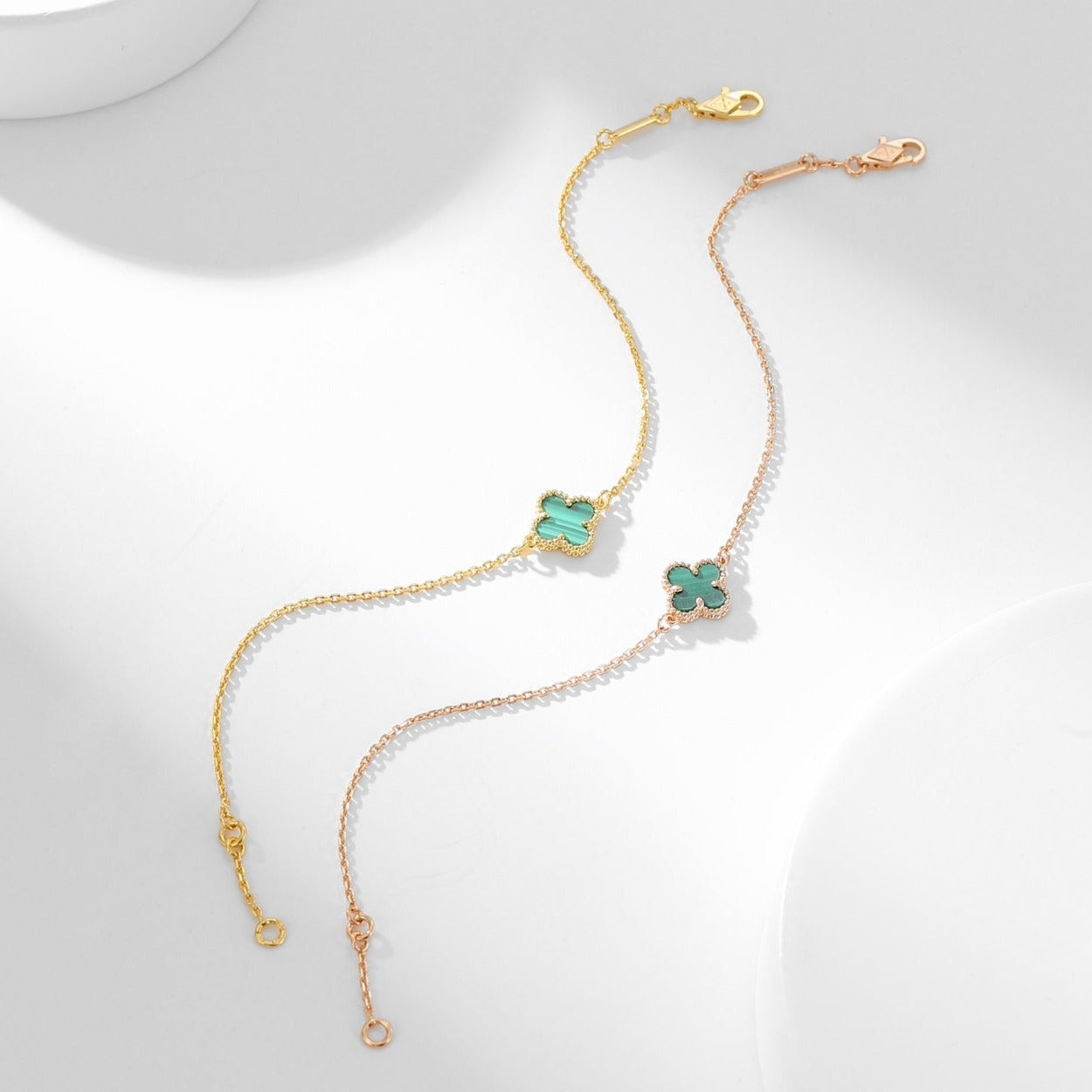 [OAK JURI]CLOVER BRACELET MALACHITE 1 MOTIF