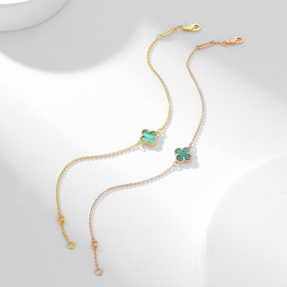 [OAK JURI]CLOVER BRACELET MALACHITE 1 MOTIF