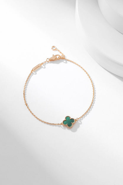 [OAK JURI]CLOVER BRACELET MALACHITE 1 MOTIF