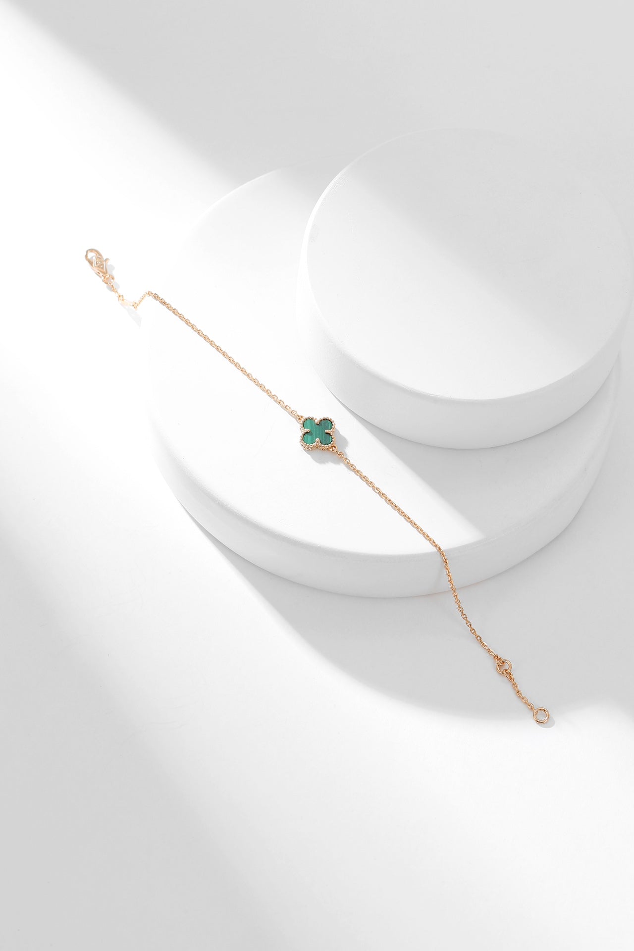 [OAK JURI]CLOVER BRACELET MALACHITE 1 MOTIF
