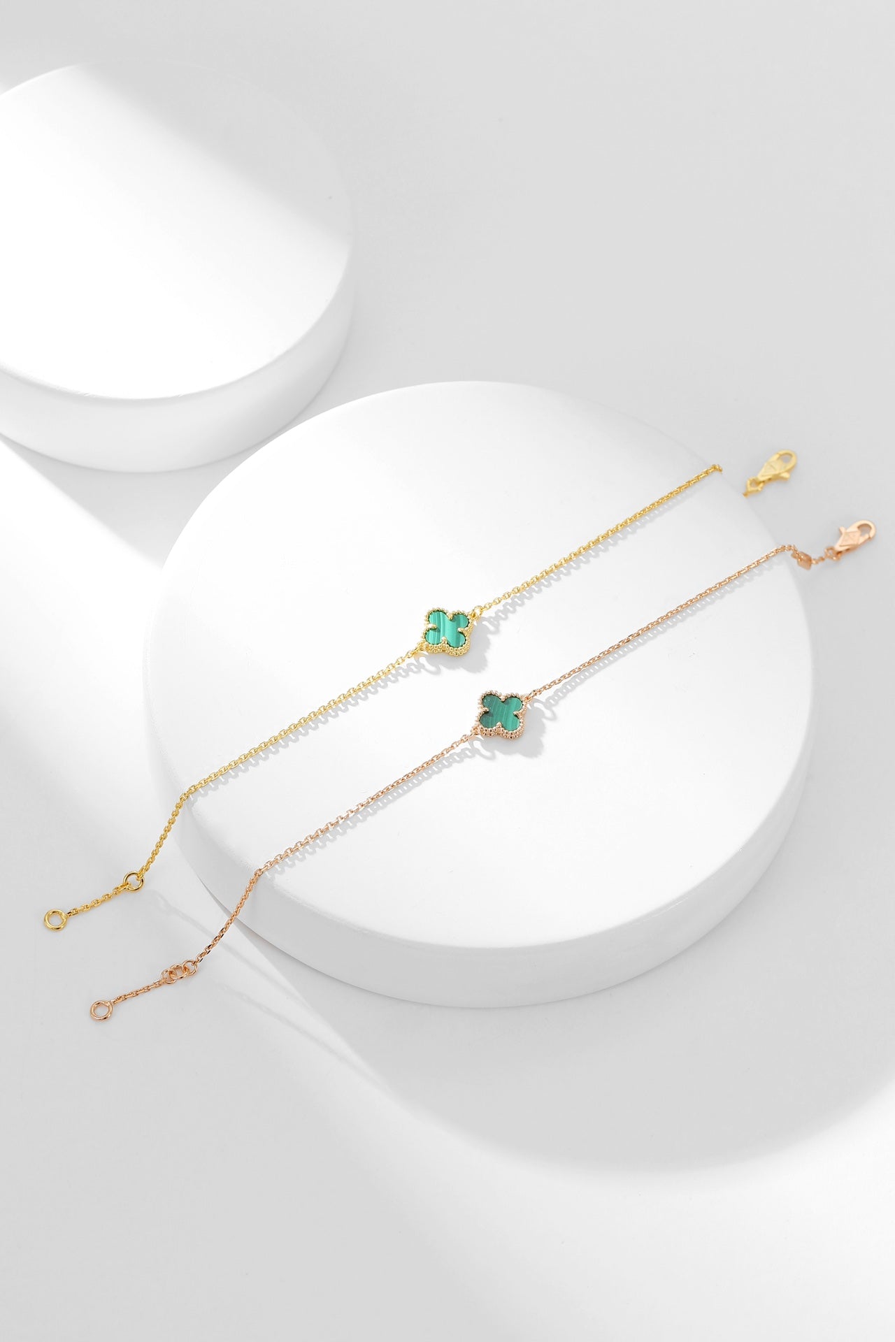 [OAK JURI]CLOVER BRACELET MALACHITE 1 MOTIF