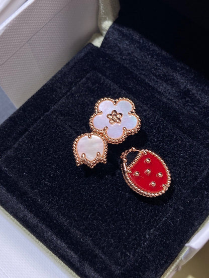 [OAK JURI]LUCKY 3 MOTIF ROSE GOLD RING