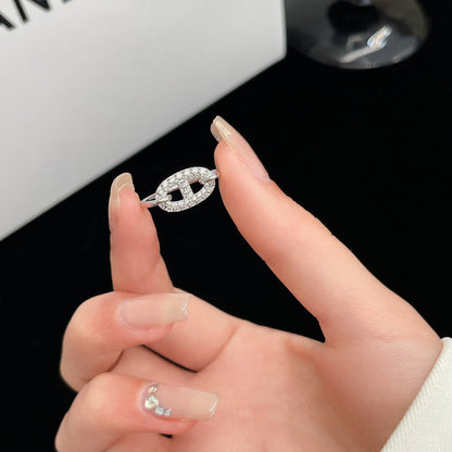 [OAK JURI]RONDE SMALL SILVER DIAMOND RING