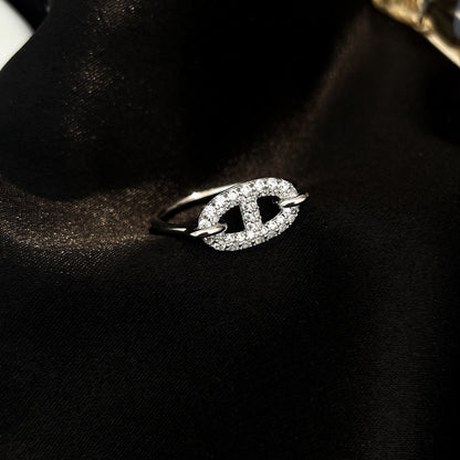 [OAK JURI]RONDE SMALL SILVER DIAMOND RING