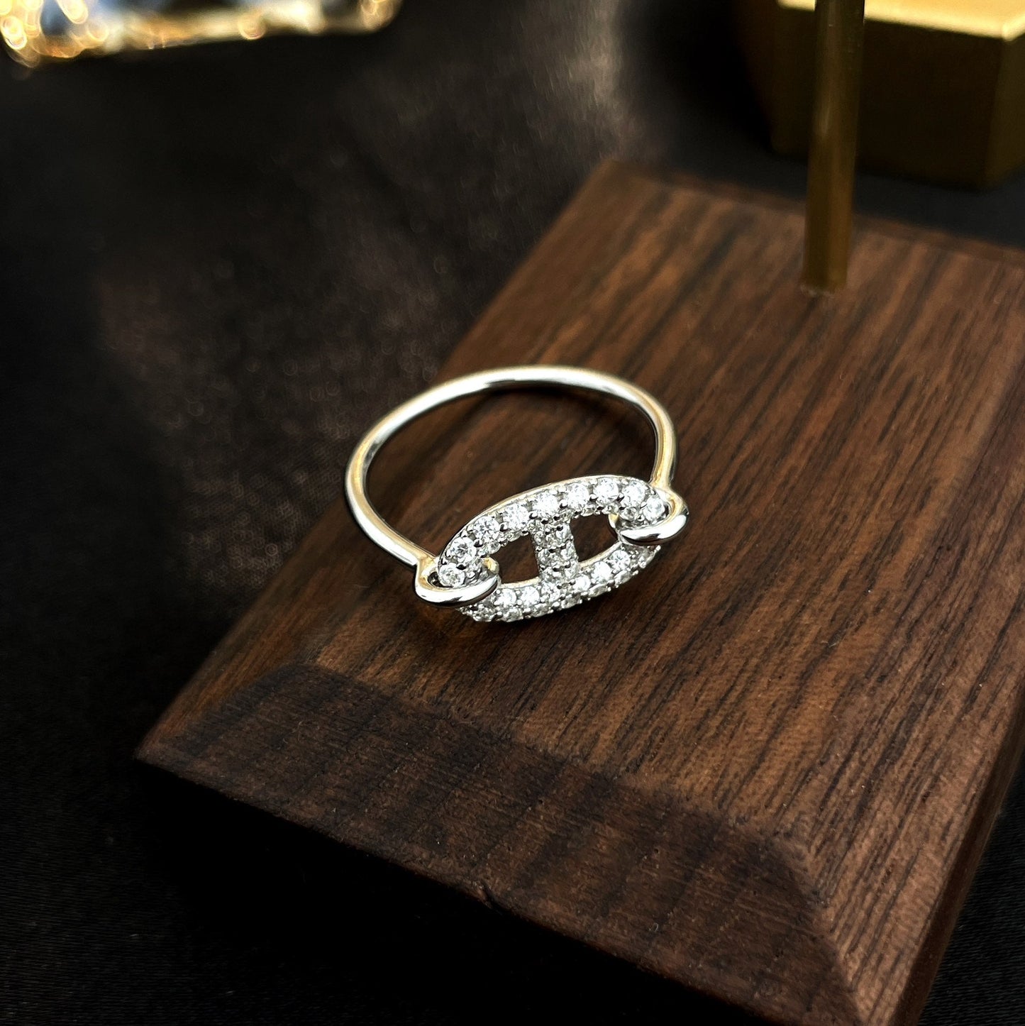 [OAK JURI]RONDE SMALL SILVER DIAMOND RING
