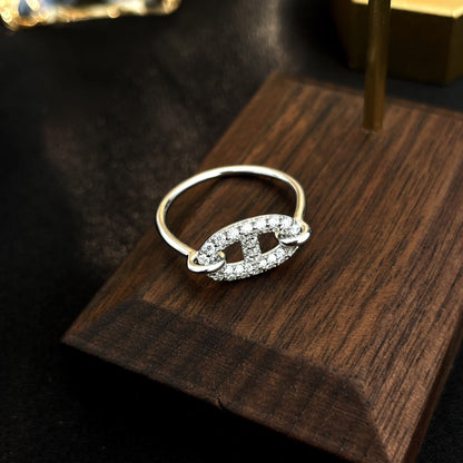 [OAK JURI]RONDE SMALL SILVER DIAMOND RING