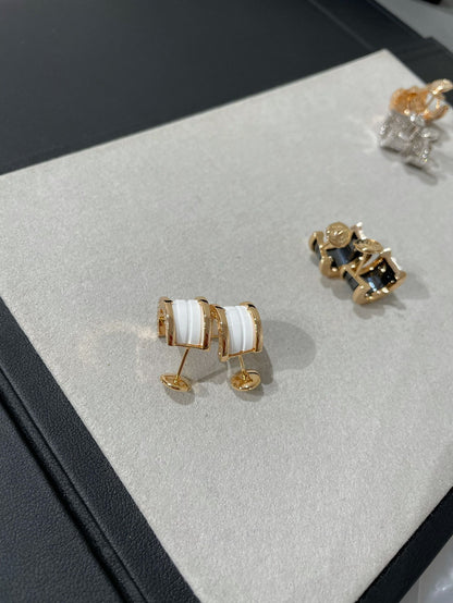 [OAK JURI]ZERO 1 PINK GOLD CERAMIC EARRINGS