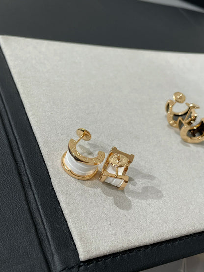 [OAK JURI]ZERO 1 PINK GOLD CERAMIC EARRINGS