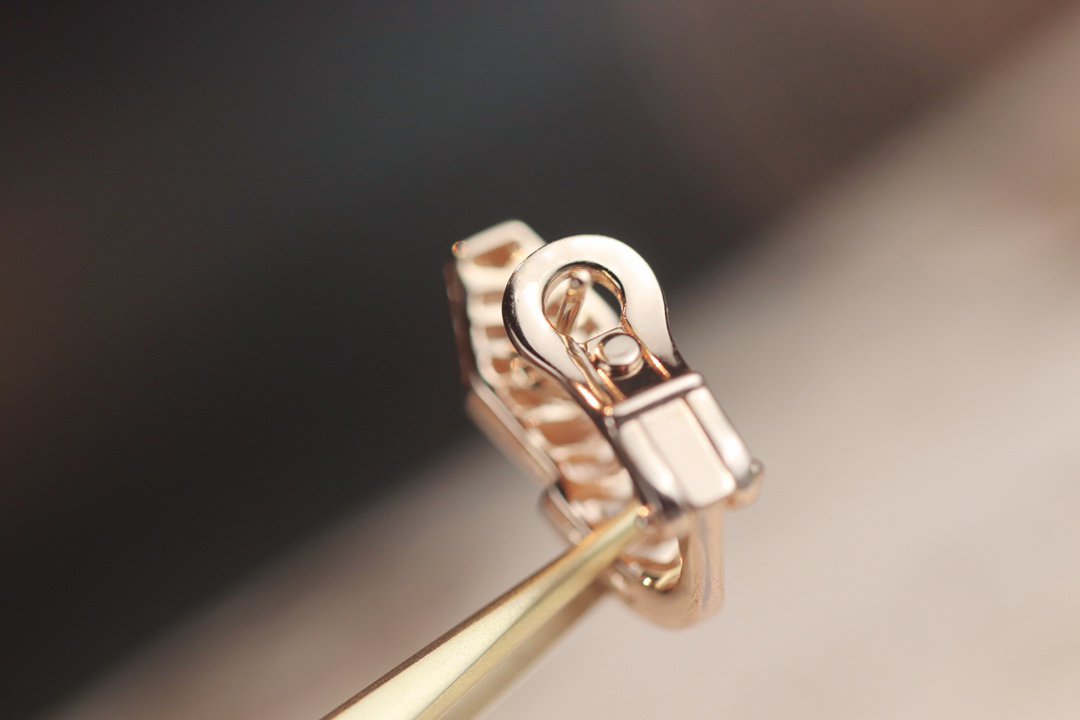 [OAK JURI]SERPENT PINK GOLD DIAMOND EARRINGS