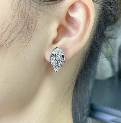 [OAK JURI]SERPENT DIAMOND STUD EARRINGS