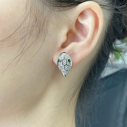 [OAK JURI]SERPENT DIAMOND STUD EARRINGS