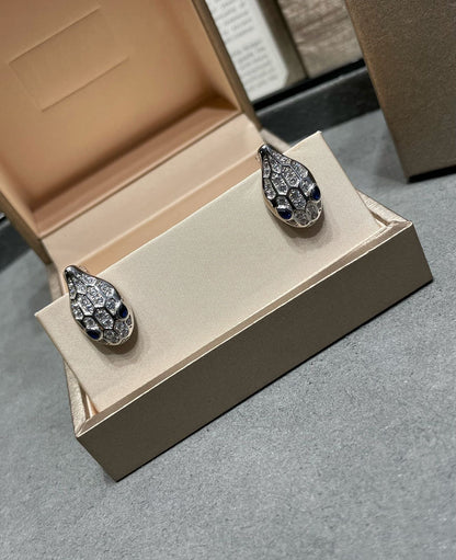 [OAK JURI]SERPENT DIAMOND STUD EARRINGS