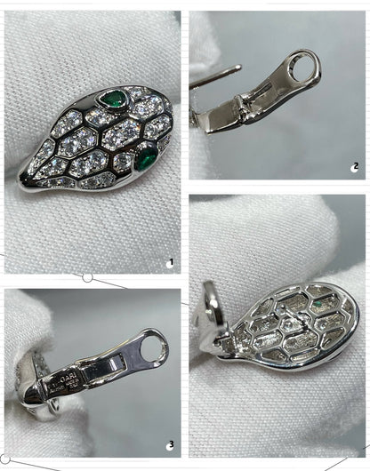 [OAK JURI]SERPENT DIAMOND STUD EARRINGS