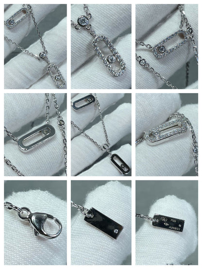 [OAK JURI]MOVE 2 ROW DIAMOND NECKLACE
