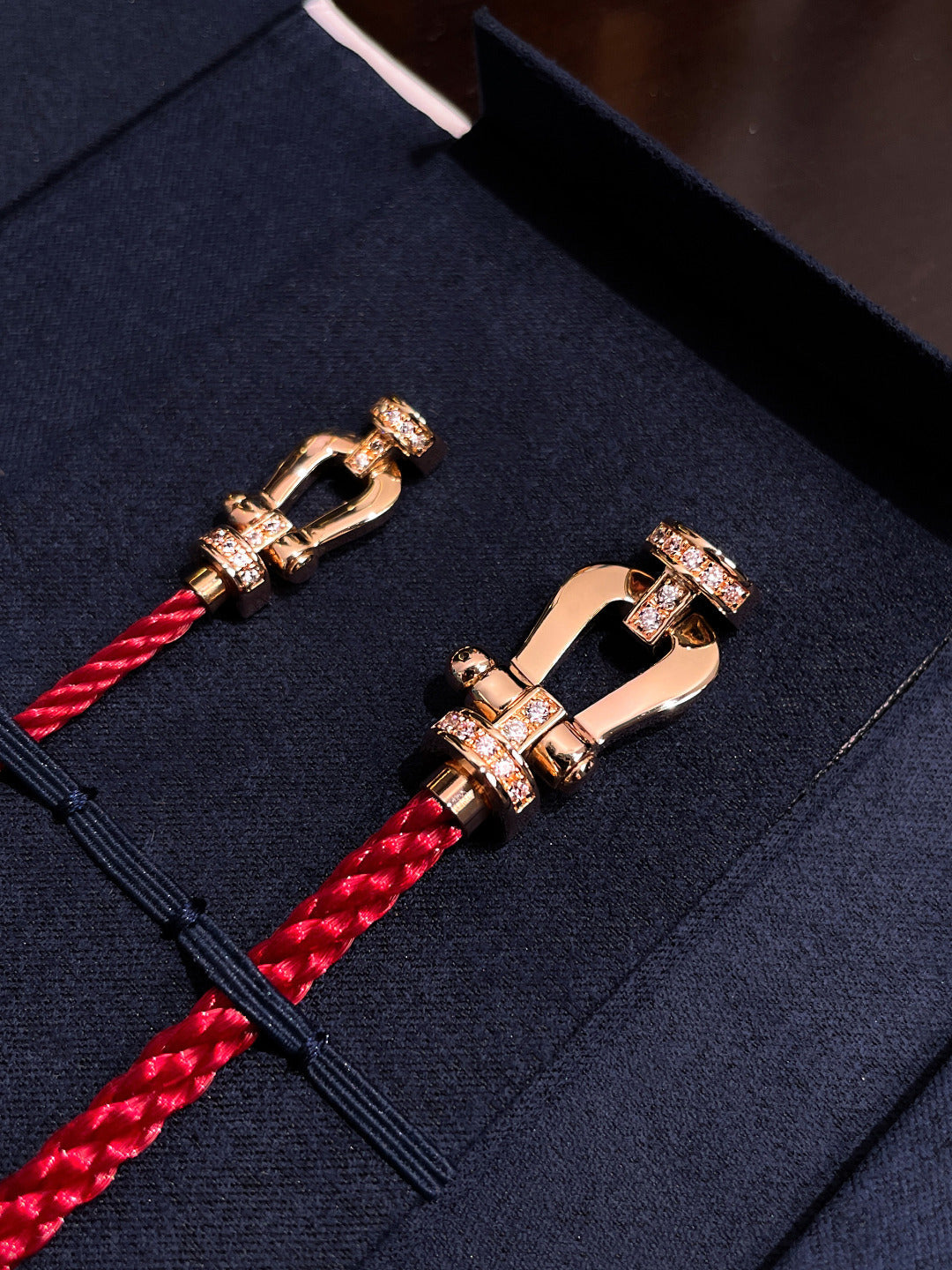 [OAK JURI]FORCE 10 HALF DIAMOND PINK GOLD RED CORDERI LARGE AND MEDIUM MODEL