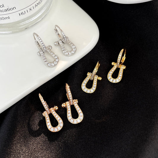 [OAK JURI]FORCE 10 FULL DIAMOND DROP EARRINGS MEDIUM MODEL