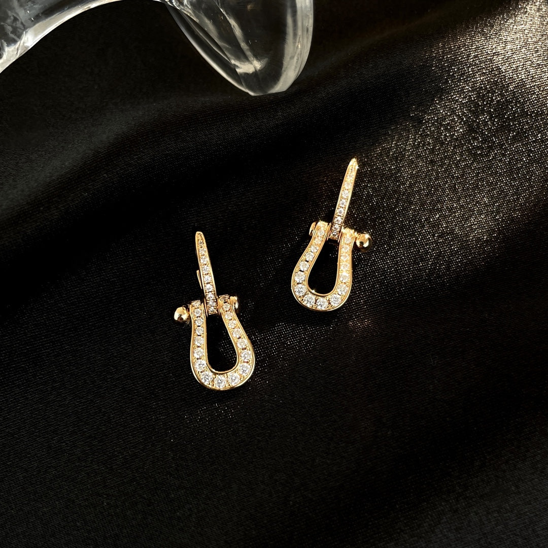 [OAK JURI]FORCE 10 FULL DIAMOND DROP EARRINGS MEDIUM MODEL