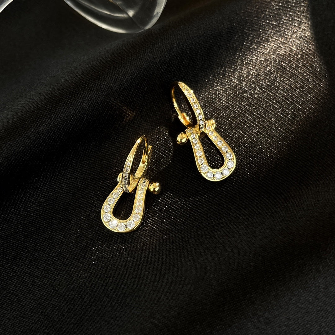 [OAK JURI]FORCE 10 FULL DIAMOND DROP EARRINGS MEDIUM MODEL
