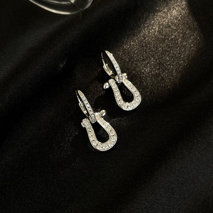 [OAK JURI]FORCE 10 FULL DIAMOND DROP EARRINGS MEDIUM MODEL