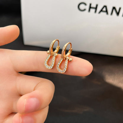 [OAK JURI]FORCE 10 FULL DIAMOND DROP EARRINGS MEDIUM MODEL