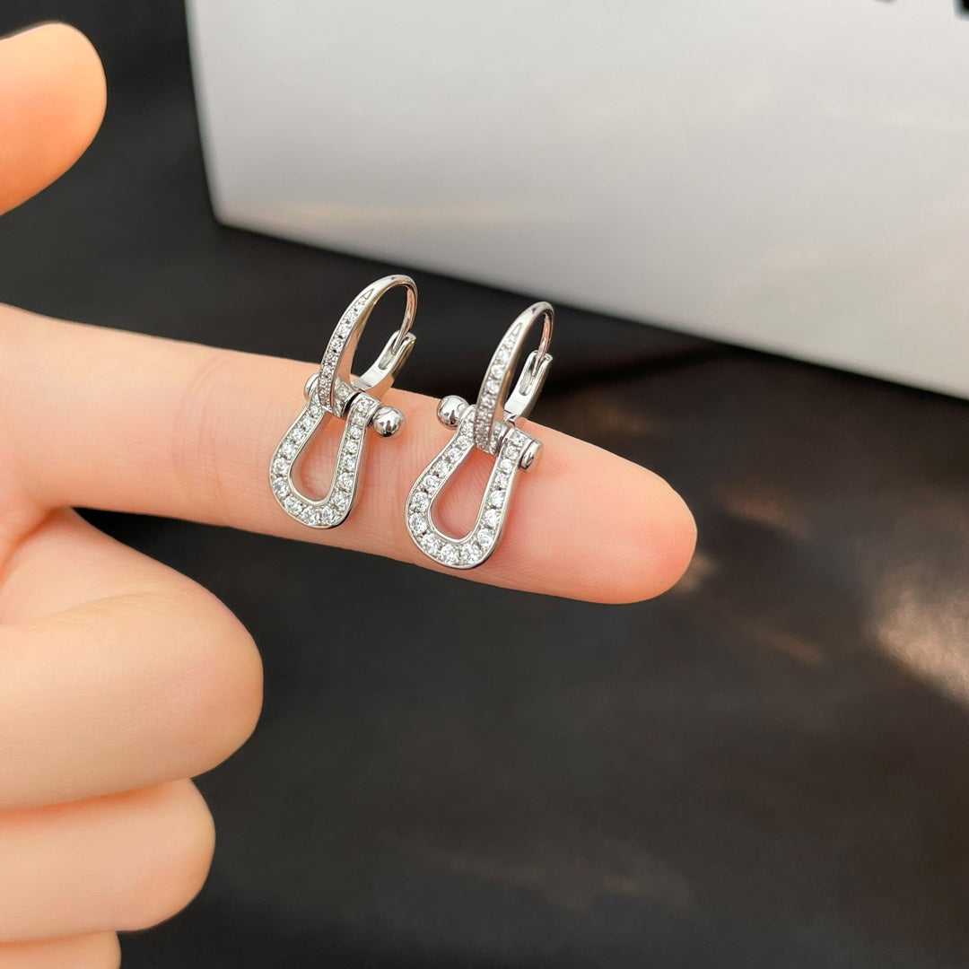 [OAK JURI]FORCE 10 FULL DIAMOND DROP EARRINGS MEDIUM MODEL