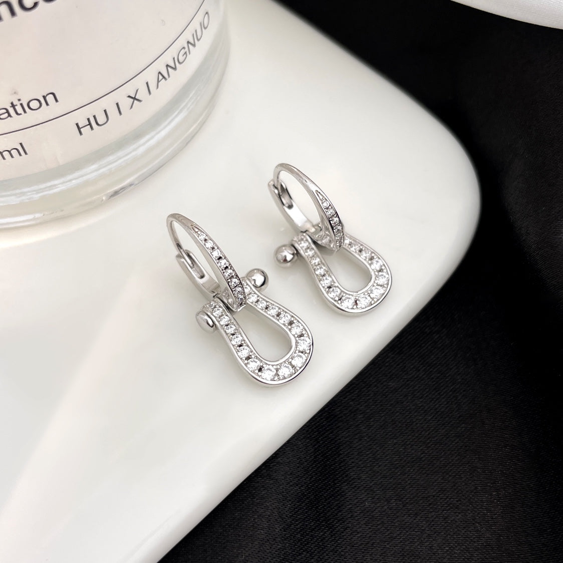 [OAK JURI]FORCE 10 FULL DIAMOND DROP EARRINGS MEDIUM MODEL