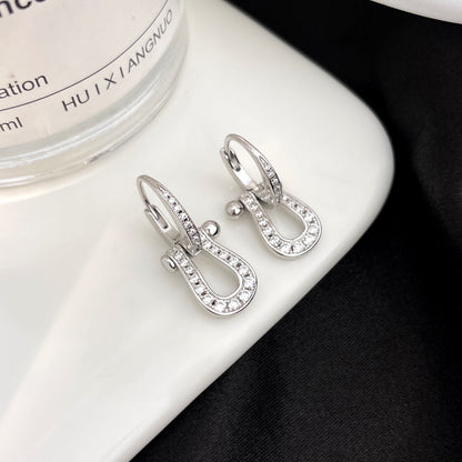 [OAK JURI]FORCE 10 FULL DIAMOND DROP EARRINGS MEDIUM MODEL