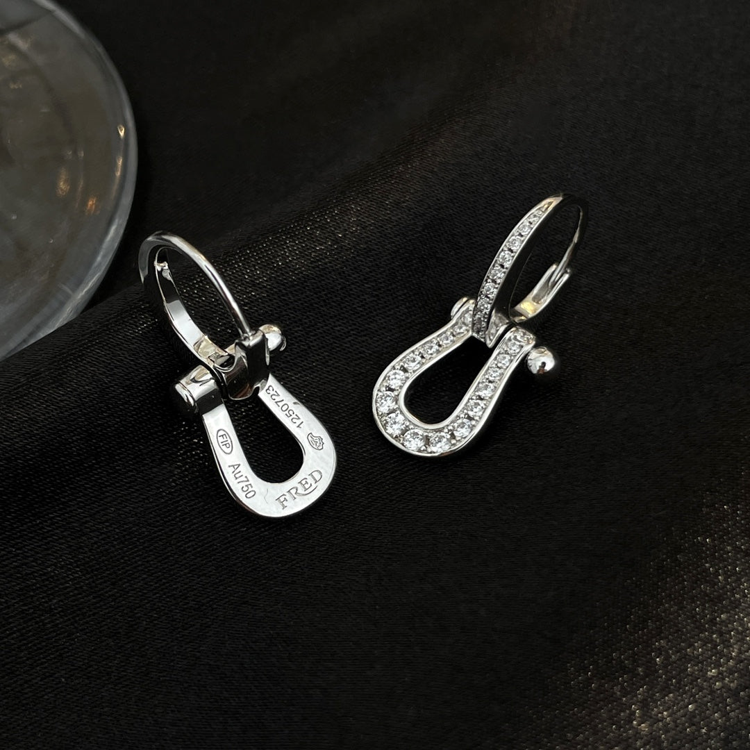[OAK JURI]FORCE 10 FULL DIAMOND DROP EARRINGS MEDIUM MODEL