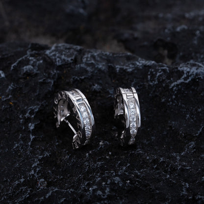 [OAK JURI]ZERO 1 MINI SILVER DIAMOND EARRINGS