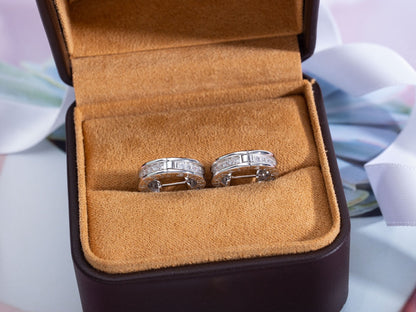 [OAK JURI]ZERO 1 MINI SILVER DIAMOND EARRINGS