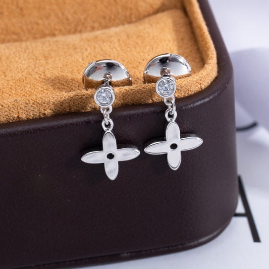 [OAK JURI]VIDYLLE SILVER DIAMOND MINI DROP EARRINGS