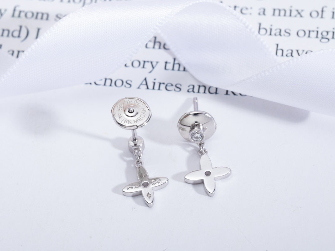 [OAK JURI]VIDYLLE SILVER DIAMOND MINI DROP EARRINGS